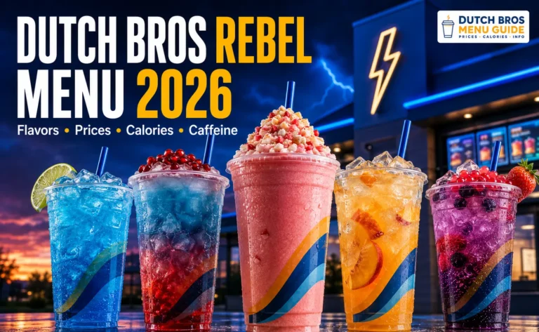 Dutch Bros Rebel Menu